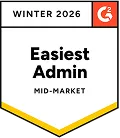 G2 · Easiest Admin · Mid-Market